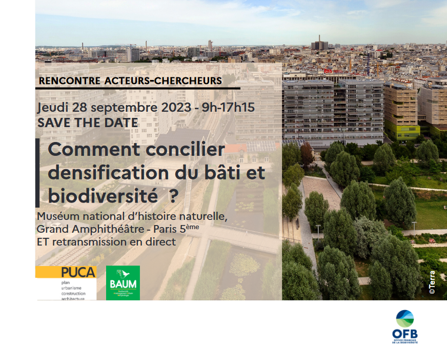 [EVENEMENT] Séminaire “Comment concilier densification du bâti et biodiversité ?”